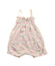 A White Sleeveless Rompers from Petit Bateau in size 3-6M for girl. (Back View)