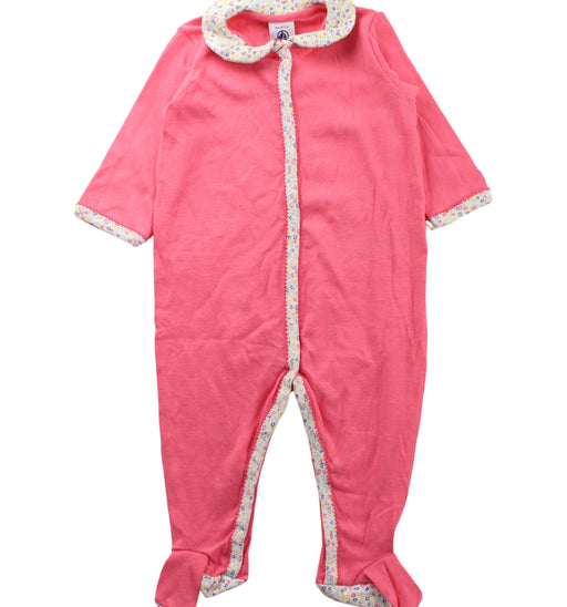 A Pink Onesies from Petit Bateau in size 3-6M for girl. (Front View)