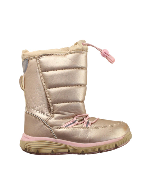 A Gold Winter Boots from Lands' End in size 6T for girl. (Front View)
