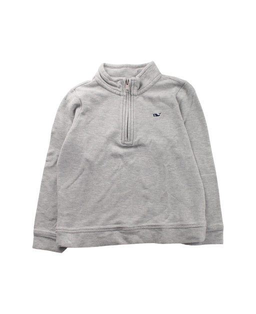 A Grey Zippered Sweatshirts from Vineyard Vines in size 4T for boy. (Front View)