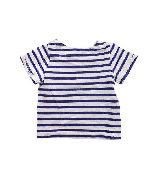 A Blue Short Sleeve Tops from Jacadi in size 12-18M for girl. (Back View)