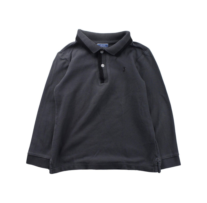 A Black Long Sleeve Polos from Jacadi in size 6T for boy. (Front View)