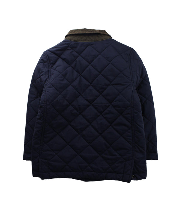 A Navy Puffer/Quilted Jackets from Polo Ralph Lauren in size 5T for boy. (Back View)