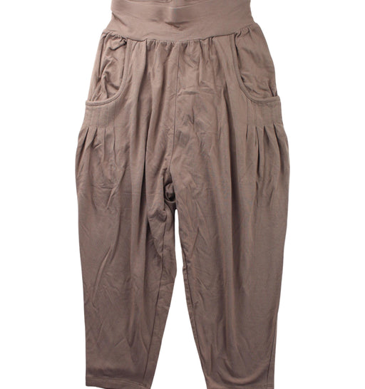 A Brown Sweatpants from Kingkow in size 10Y for girl. (Front View)