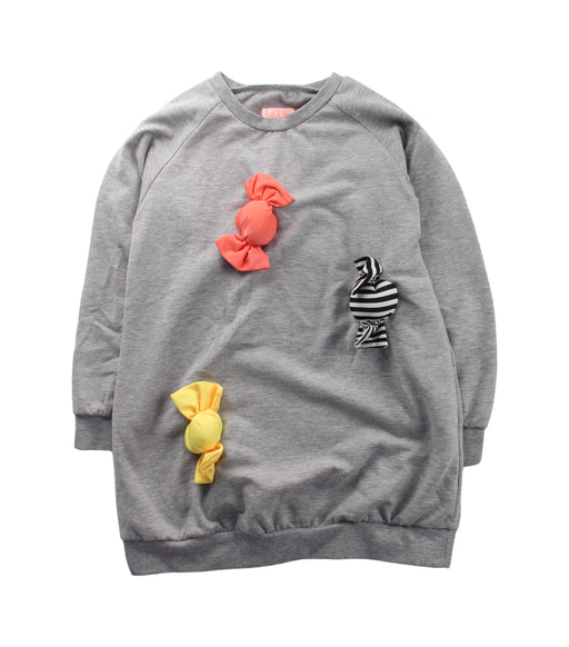 A Grey Crewneck Sweatshirts from Wauw Capow in size 7Y for girl. (Front View)