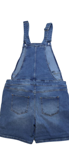 A Blue Overall Shorts from Seraphine in size S for maternity. (Back View)
