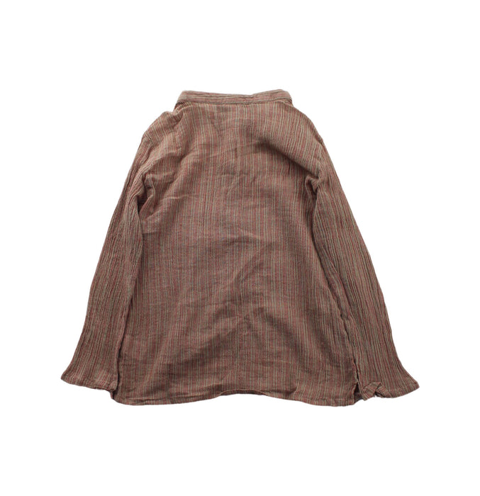 A Brown Long Sleeve Tops from Bonpoint in size 4T for girl. (Back View)