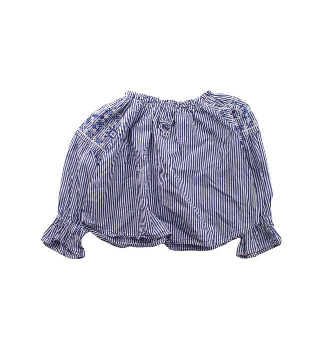 A Blue Long Sleeve Tops from UNITED ARROWS green label relaxing in size 3T for girl. (Front View)