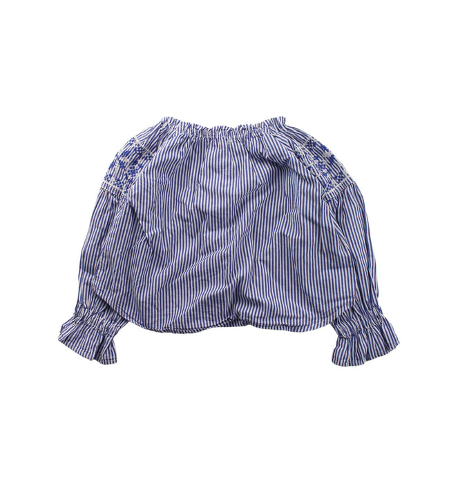 A Blue Long Sleeve Tops from UNITED ARROWS green label relaxing in size 3T for girl. (Back View)