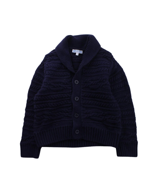 A Navy Cardigans from Jacadi in size 4T for boy. (Front View)