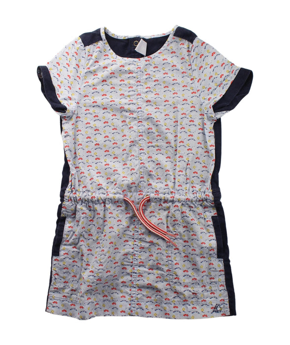A Multicolour Short Sleeve Dresses from Petit Bateau in size 3T for girl. (Front View)