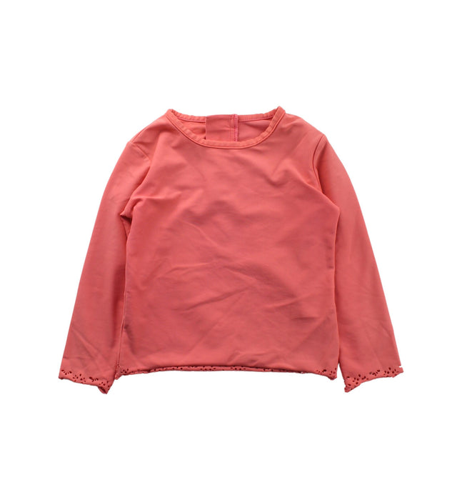 A Pink Rash Guards from Cabana Life in size 2T for girl. (Front View)
