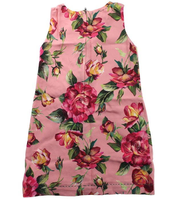 A Multicolour Sleeveless Dresses from Dolce & Gabbana in size 6T for girl. (Back View)