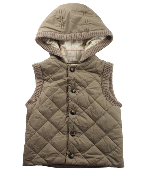 A Brown Outerwear Vests from Loro Piana in size 2T for neutral. (Front View)
