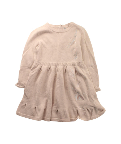 A Pink Long Sleeve Dresses from Dior in size 2T for girl. (Front View)