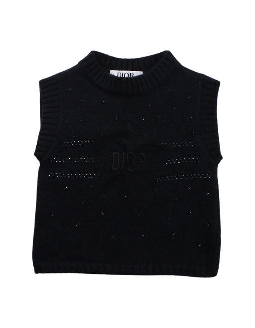 A Black Sweater Vests from Dior in size 4T for girl. (Front View)