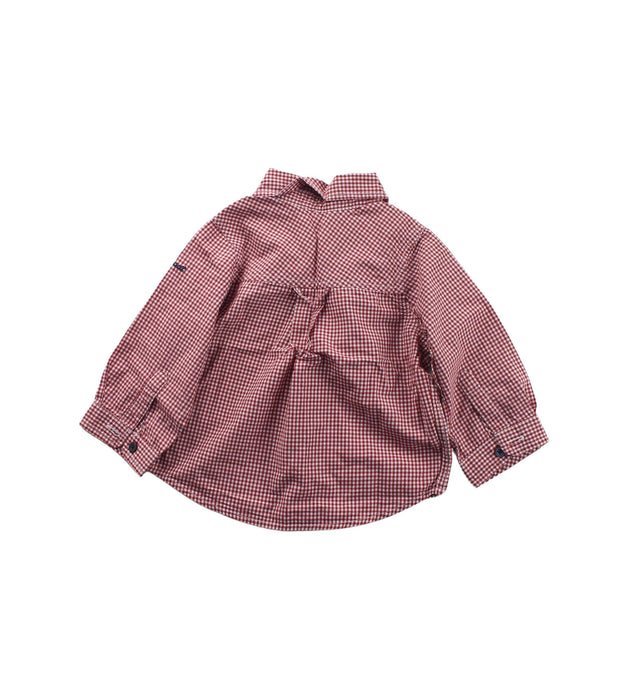 A Red Long Sleeve Shirts from Jacadi in size 3-6M for boy. (Back View)