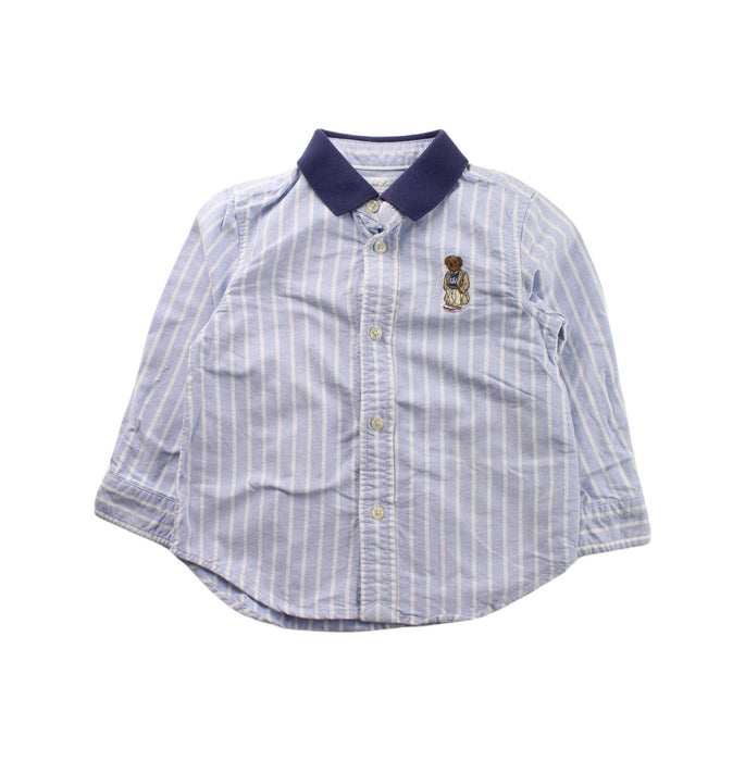 A Blue Long Sleeve Shirts from Ralph Lauren in size 2T for boy. (Front View)