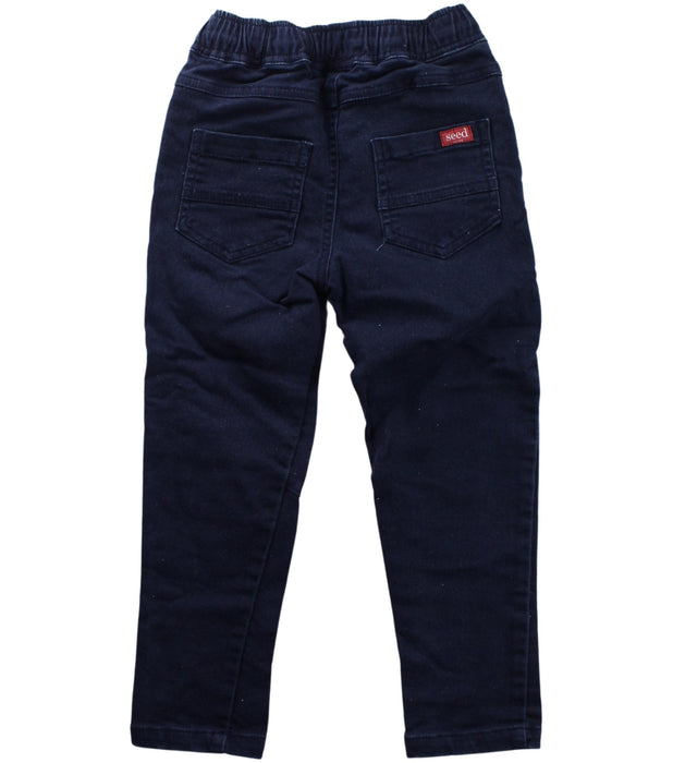 A Blue Jeans from Seed in size 4T for girl. (Back View)