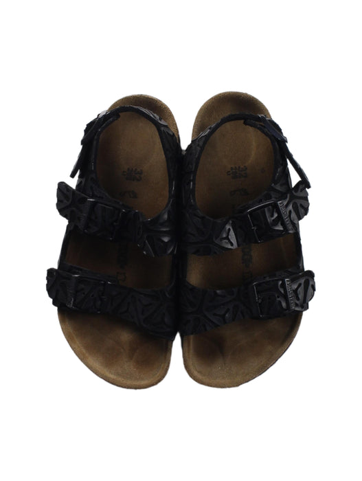 A Black Sandals from Birkenstock in size 7Y for girl. (Back View)