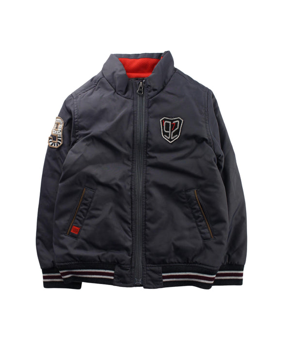A Grey Lightweight Jackets from Catimini in size 4T for boy. (Front View)