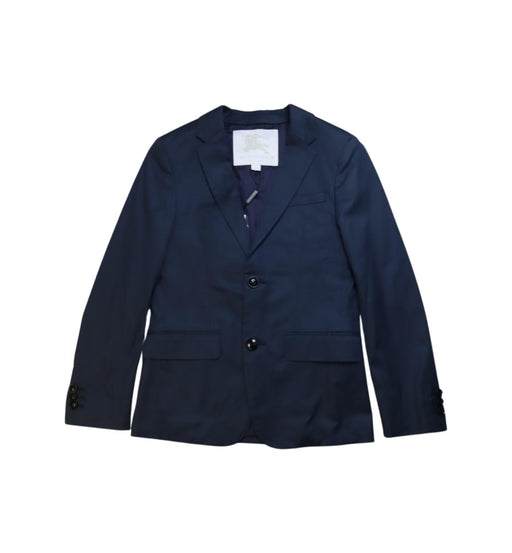 A Navy Blazers from Burberry in size 10Y for boy. (Front View)