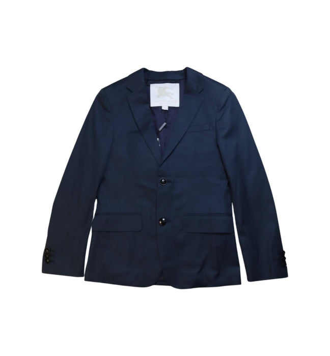 A Navy Blazers from Burberry in size 10Y for boy. (Front View)