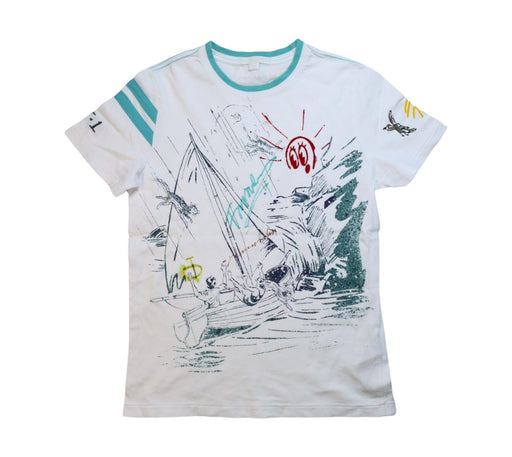 A Multicolour Short Sleeve T Shirts from Burberry in size 10Y for boy. (Front View)