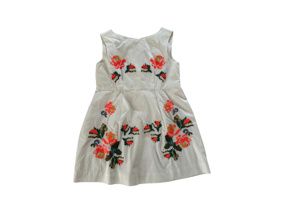 A White Sleeveless Dresses from Bonpoint in size 4T for girl. (Front View)