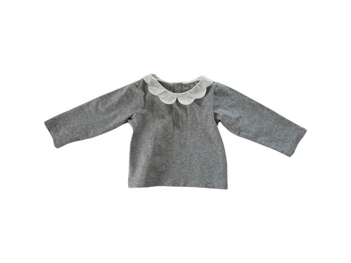 A Grey Long Sleeve Shirts from Jacadi in size 18-24M for girl. (Front View)