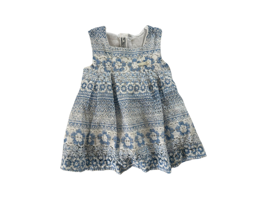 A Blue Sleeveless Dresses from Mayoral in size 3-6M for girl. (Front View)