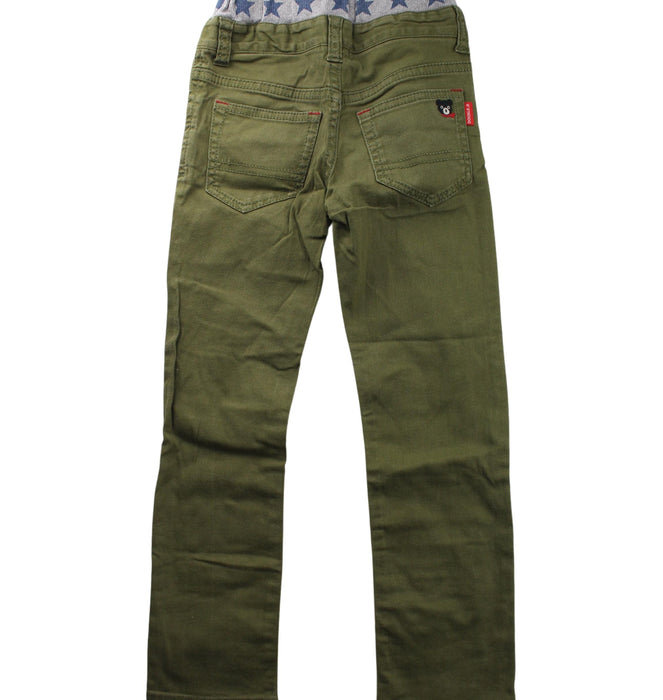 A Green Casual Pants from Miki House in size 5T for boy. (Back View)