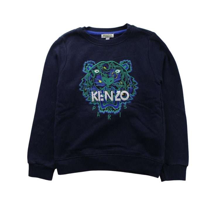 A Blue Crewneck Sweatshirts from Kenzo in size 8Y for boy. (Front View)