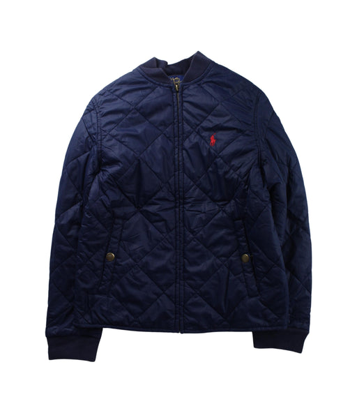 A Blue Puffer/Quilted Jackets from Polo Ralph Lauren in size 8Y for boy. (Front View)
