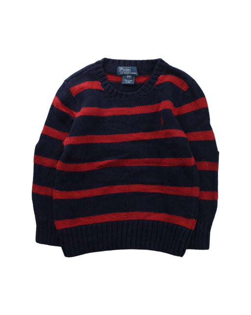 A Blue Knit Sweaters from Polo Ralph Lauren in size 3T for boy. (Front View)