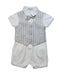 A White Short Sleeve Rompers from Nicholas & Bears in size 6-12M for boy. (Front View)