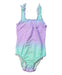 A Purple Swimsuits from Calzedonia in size 10Y for girl. (Front View)