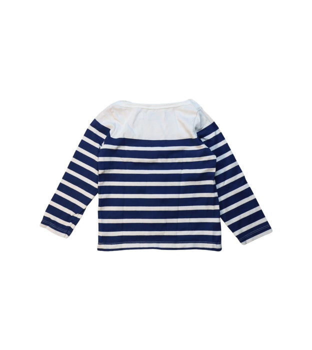 A White Long Sleeve Tops from Petit Bateau in size 4T for boy. (Back View)