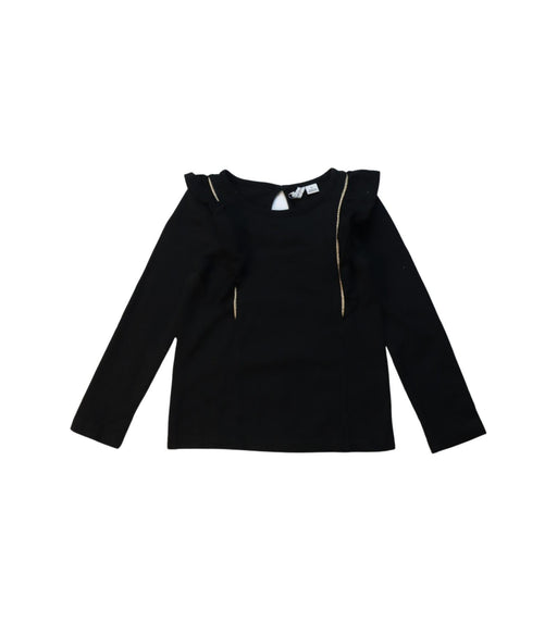 A Black Long Sleeve Tops from Janie & Jack in size 2T for girl. (Front View)