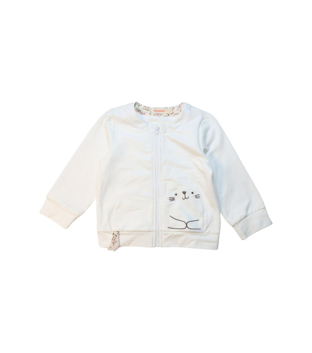 A White Lightweight Jackets from Momonittu in size 2T for girl. (Front View)