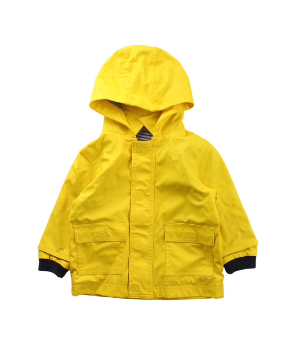 A Yellow Rain Jackets from Petit Bateau in size 6-12M for neutral. (Front View)