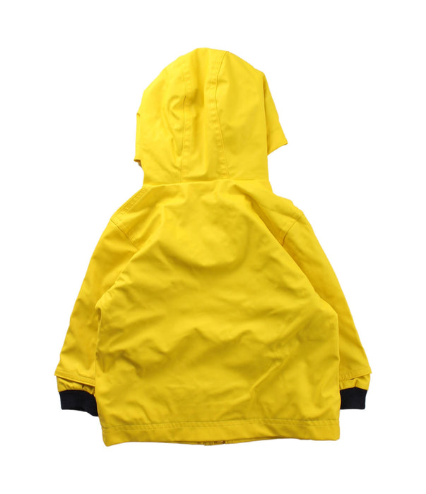 A Yellow Rain Jackets from Petit Bateau in size 6-12M for neutral. (Back View)