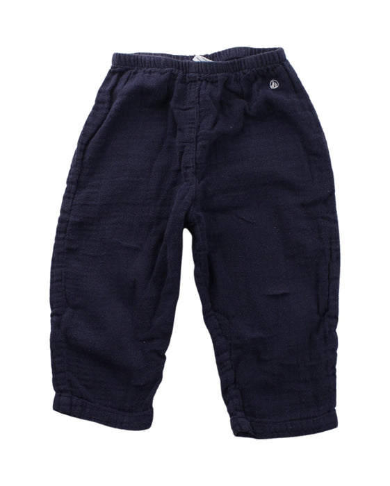 A Blue Sweatpants from Petit Bateau in size 12-18M for boy. (Front View)