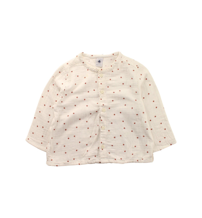 A White Cardigans from Petit Bateau in size 2T for girl. (Front View)