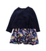 A Blue Long Sleeve Dresses from Catimini in size 5T for girl. (Front View)