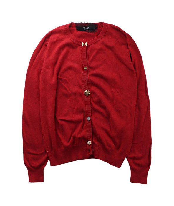 A Red Cardigans from Relish in size 6T for girl. (Front View)