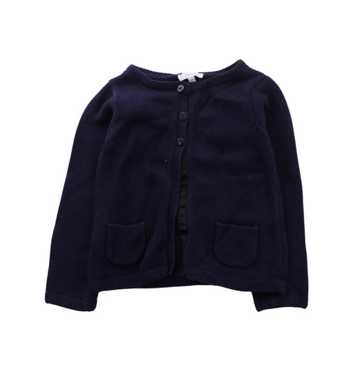 A Blue Cardigans from Jacadi in size 4T for girl. (Front View)