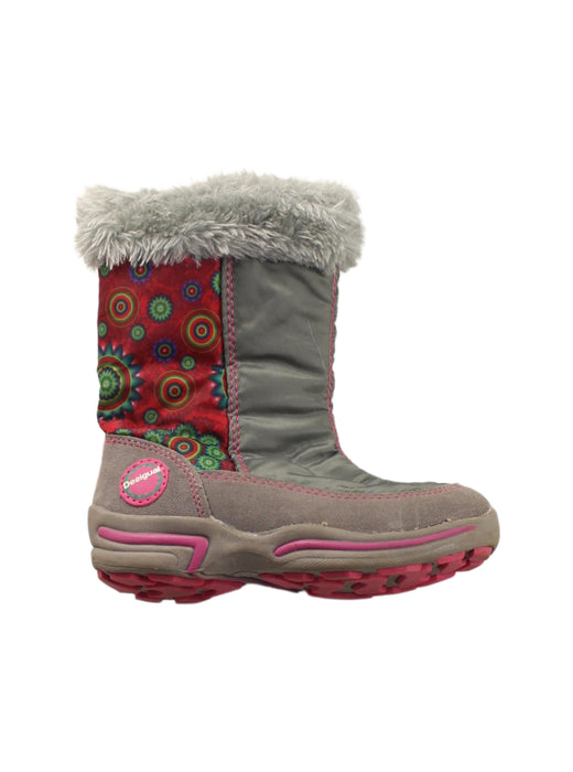 A Grey Winter Boots from Desigual in size 3T for girl. (Front View)