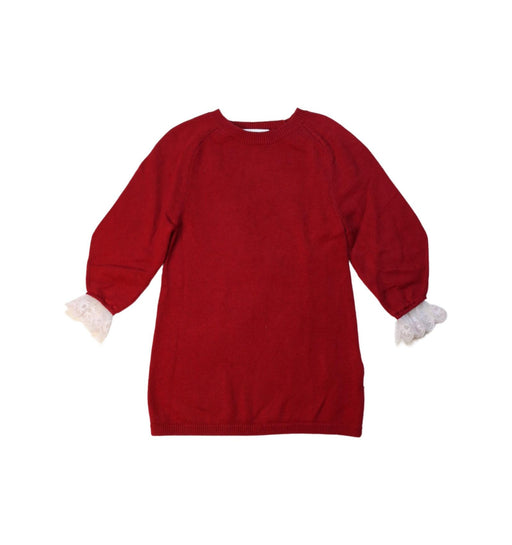 A Red Long Sleeve Dresses from Chloe in size 3T for girl. (Front View)