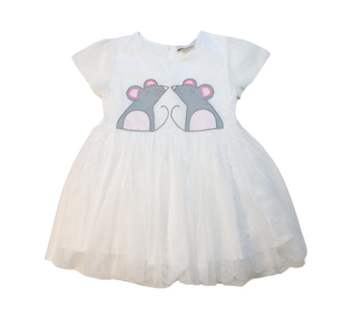 A White Short Sleeve Dresses from Stella McCartney in size 3T for girl. (Front View)